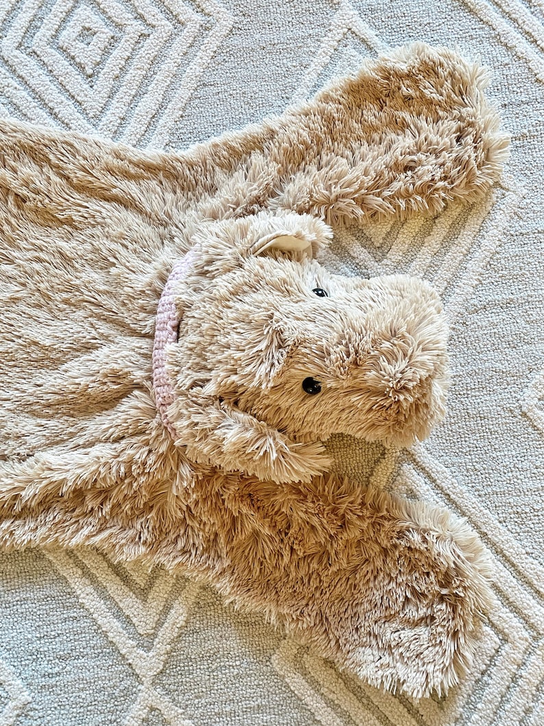 Plush Dog Rug Golden retriever puppy rug for Kid room Puppy Nursery image 3