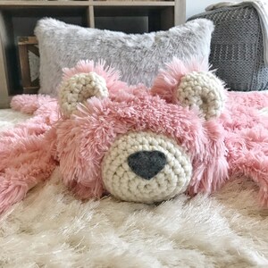 Small Size Pink Minky Bear Rug Woodland Animal Decor - Etsy