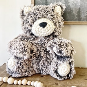 Stuffed Bear woodland nursery decor. Soft plush baby bear. New baby gift woodland nursery theme. Nursery decorative brown bear. ClaraLoo