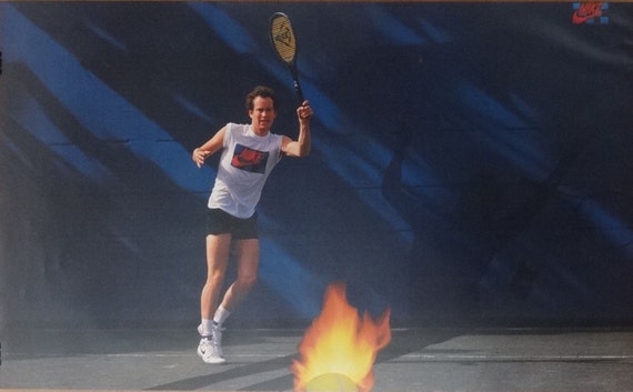 John McEnroe 22x36 Nike Tennis Poster VINTAGE NIKE TENNIS John McEnroe you