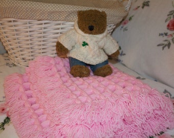 Baby Pink Loom/ Pram Blanket