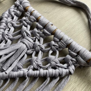 Grey Macrame / Medium Gray Macrame / Boho Grey Macrame / Grey Macrame Wall Decor image 9