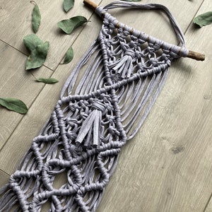 Grey Macrame / Medium Gray Macrame / Boho Grey Macrame / Grey Macrame Wall Decor image 6