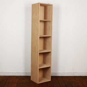 Oak Five Cube Bookshelf – Modern Minimalist Storage Furniture