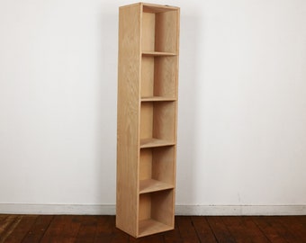 OAK Five Cube Wood Bookshelf Finished/Unfinished Modern Apartment Minimalist Storage Furniture