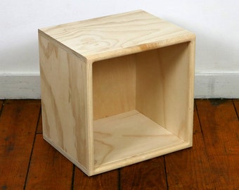 PINE Cube  Bookshelf Finished/Unfinished Modern Apartment Minimalist Storage Furniture