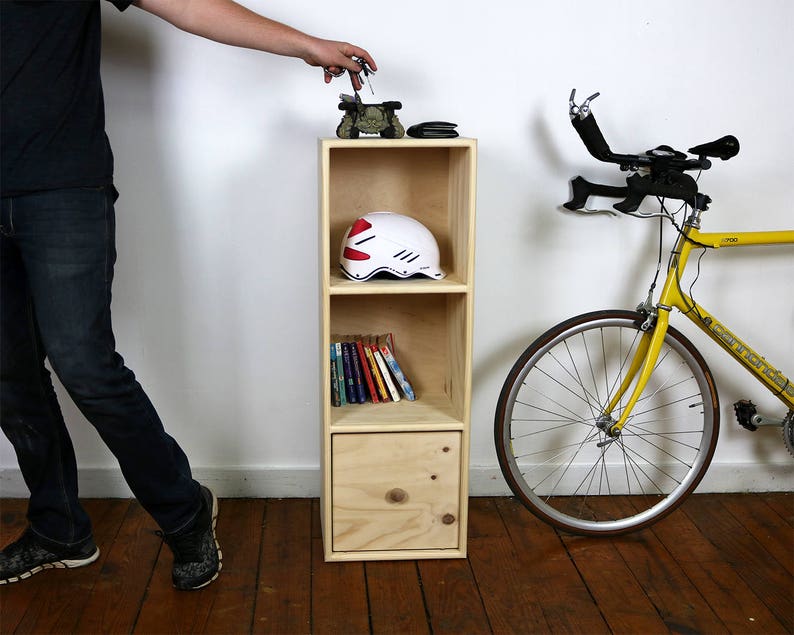 PINE Six Cube Wood Bookshelf Finished/Unfinished Modern Apartment Minimalist Storage Furniture image 3