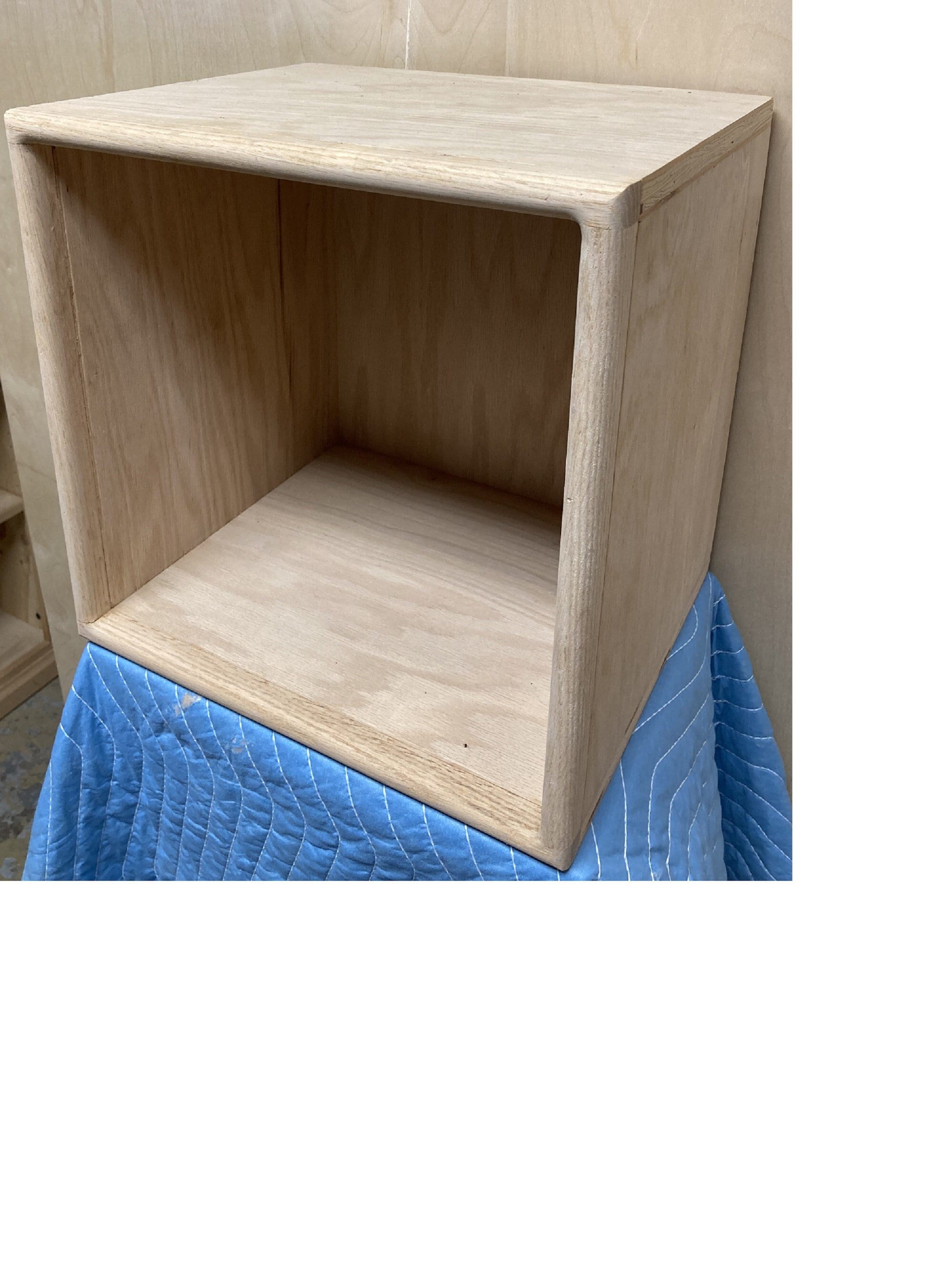 Oak Cube Wood Bookshelf Finished/Unfinished Modern Apartment Minimalist Storage Furniture