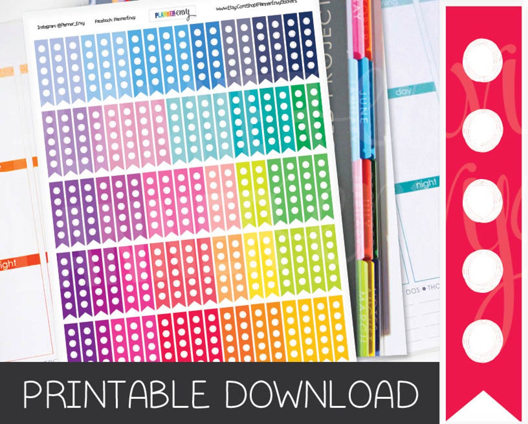 Printable Planner Stickers - Checklist to Do Stickers - Instant ...