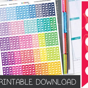 Printable Planner Stickers  - Checklist To Do Stickers - Instant Download - Erin Condren ECLP Stickers Flags
