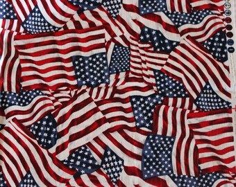Red White Blue Star Spangle Flag Poly Cotton Fabric 44"W BTY Craft Decor Red White Blue Star Spangle Flag Poly Cotton Fabric 44"W BTY Craft Decor