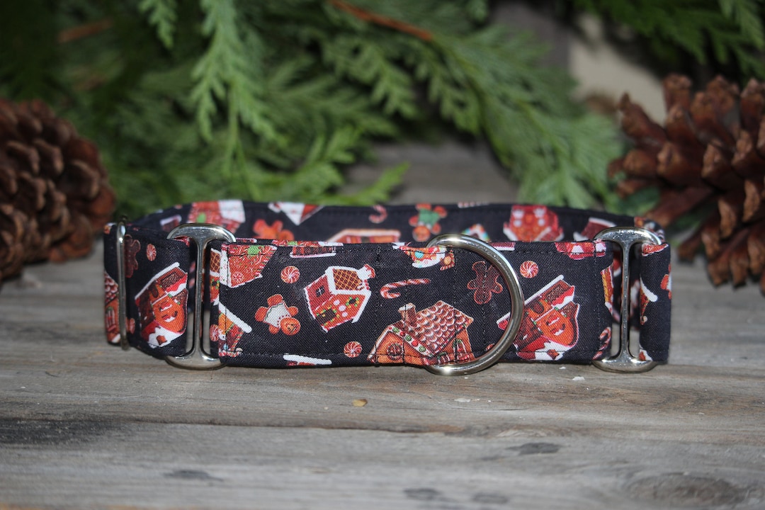 Gingerbread House Dog Collar No Slip Dog Collar Martingale Etsy