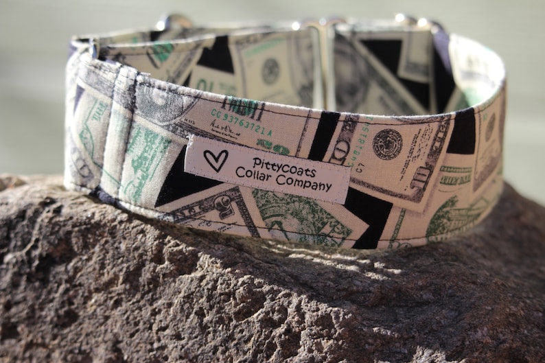Dollar Bill Dog Collar. Money Dog Collar Cash Martingale Etsy