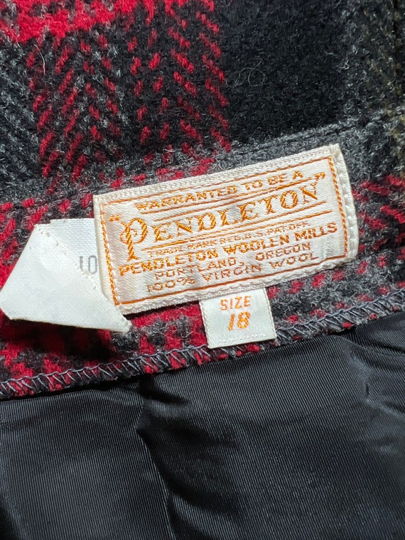 1950s / 50s Vintage Pendleton Wool Check Pencil S… - image 6