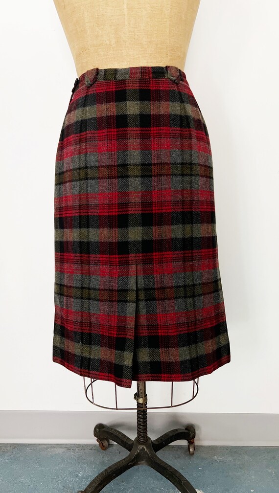 1950s / 50s Vintage Pendleton Wool Check Pencil S… - image 5