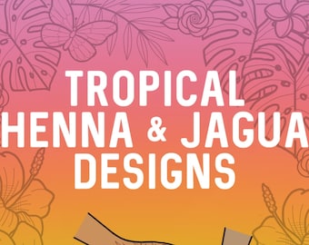 Henna Mehndi en Jagua Tropical Design Patroon Digitaal Boek 100 Unieke Patronen Kunst Ebook