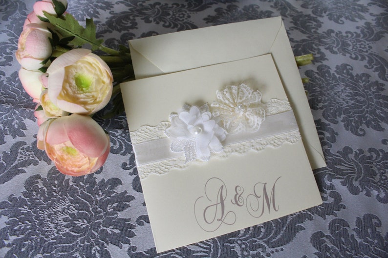 share glamorous vintage wedding lace bead flowers