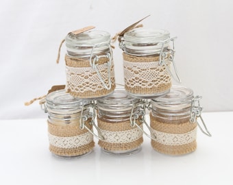 Vintage dragee pot met label