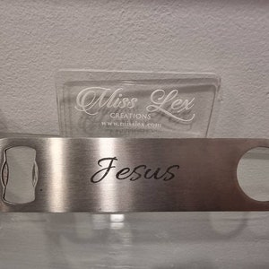 Custom Engraved Flat Stainless Steel Bottle Opener