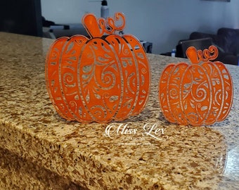 Decorative Painted Acrylic Pumpkins