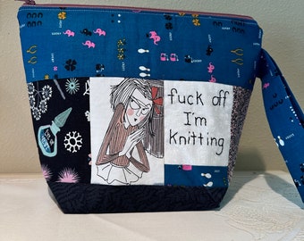 F off I’m knitting project bag