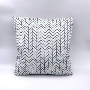 Serena And Lily Feather Denim  - Designer Fabric Pillow Cover - Made To Order