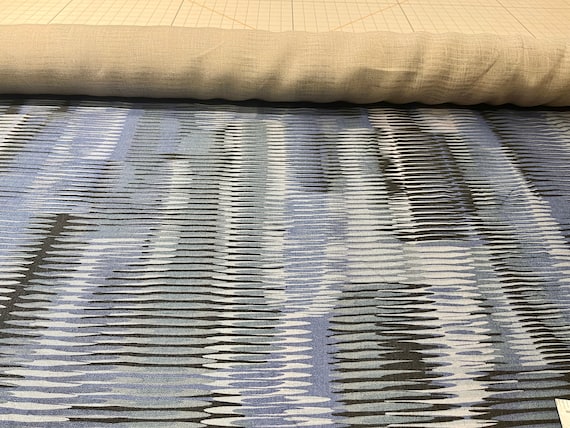 Thibaut "Alcantara" 100% Linen Navy And Black Fabric - Fabric by the Yard
