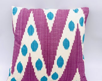 Hill Brown's Fabric Exclusive Hand Print Bogart Designer Pillow Cover - Designer Fabric Pillow Cover - Made To Order