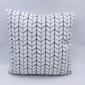 Christopher Farr Cloth Small Way Indigo Linen Pillow Cover -Designer Pillow Cover