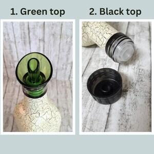 Olive oil dispenser, mediterranean kitchen decor, kitchen organization, cooking gift, cooking oil cruet, glass bottle with pourer image 4