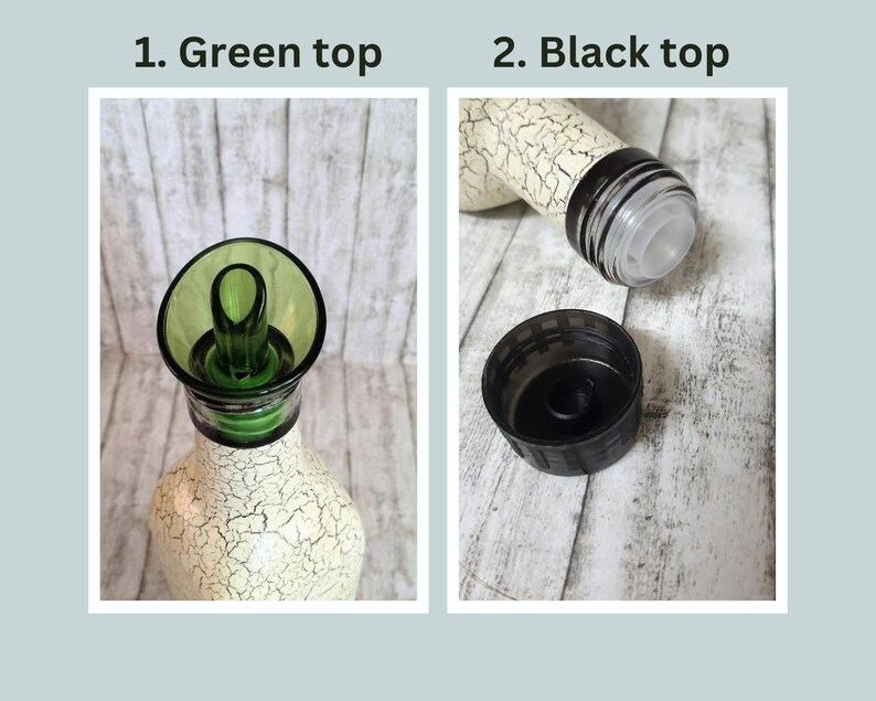 Olive oil dispenser, mediterranean kitchen decor, kitchen organization, cooking gift, cooking oil cruet, glass bottle with pourer image 4