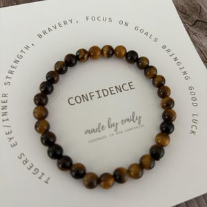 CONFIDENCE - Empowerment Bracelet line Tigers Eye 6mm