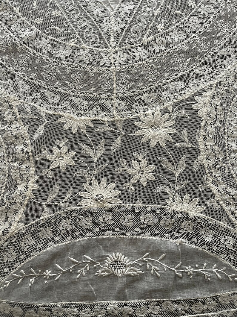 Antique Normandy Lace Bed Coverlet Table Cover Etsy