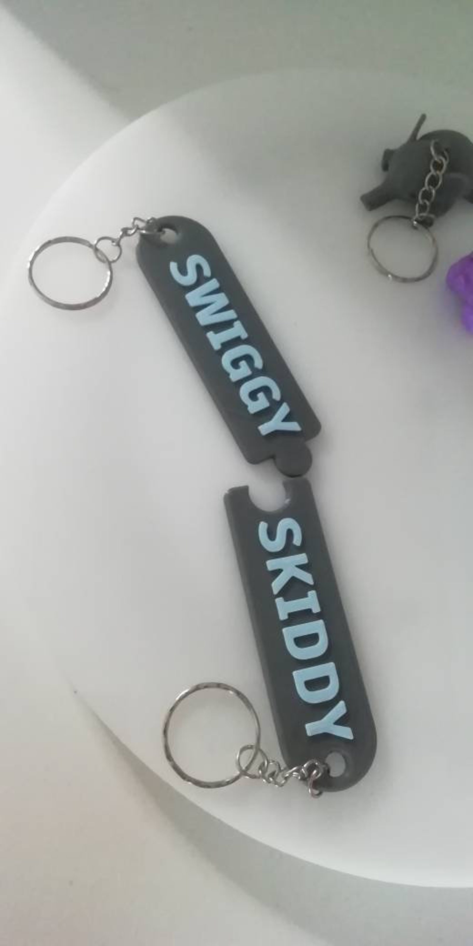 Double personalized Key Ring Etsy