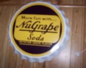 NuGrape Nu Grape Soda Bottle Cap Sign 22 quot Across from 60 39 s Mold 1