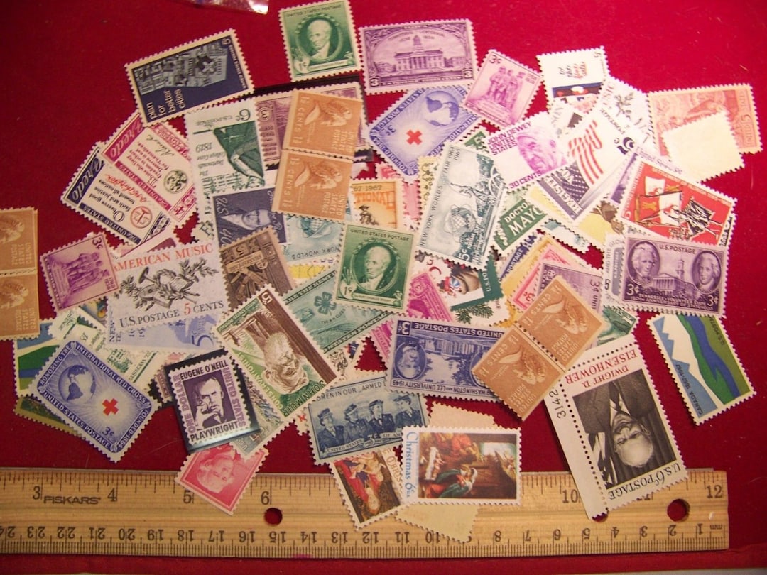 100 Mint US Postage Stamp Lot, All Different ,1930s1970s MNH Unused Etsy