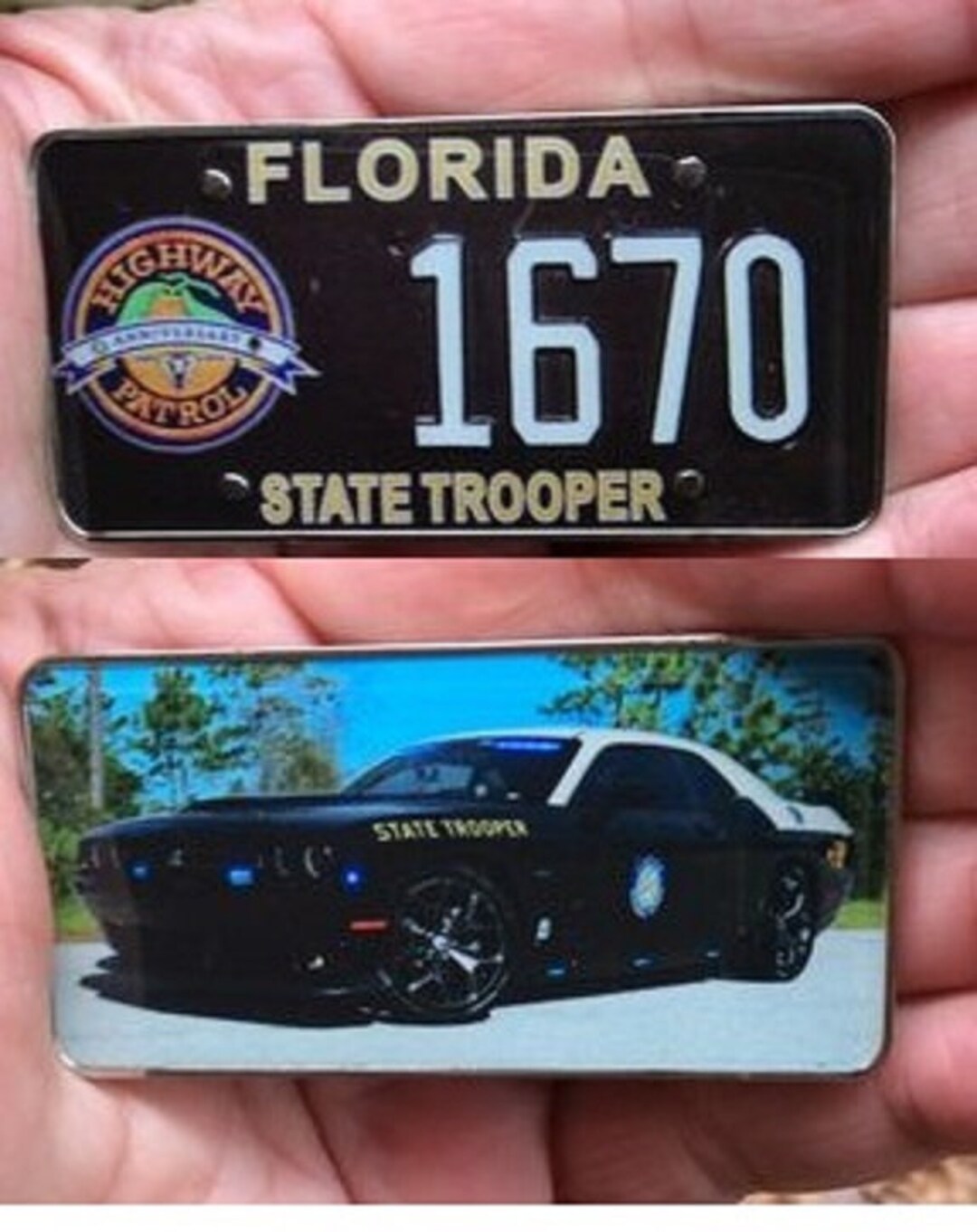 Florida Highway Patrol License Plate Coin Challenge Coin Etsy