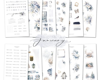 January Bundle || Decorative Collection (12 Sheets)