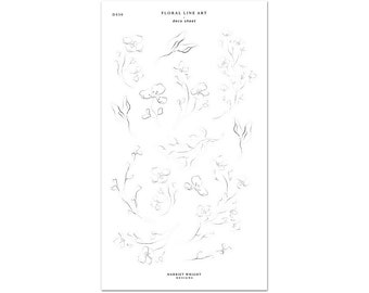 Floral Line Art || Deco Sheet