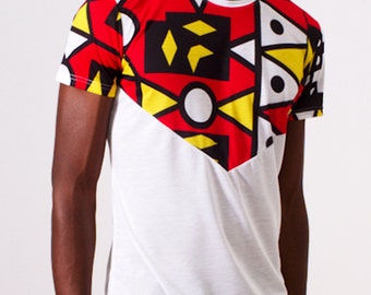vintage Tee × African Batik Remake tunic Vintage Tee × African Batik Remake tunic