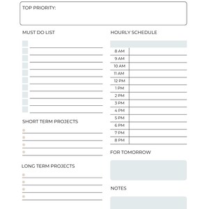 Simple Daily Planner | Easy to Use! - Etsy