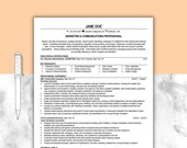 Professional & Technical Resume Template- Instant Digital Download!