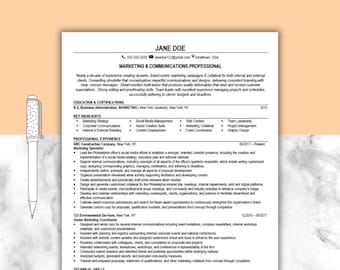 Professional & Technical Resume Template- Instant Digital Download!