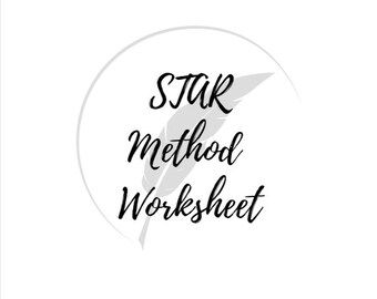STAR Method Worksheet | Behavioral Interview Questions