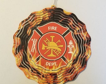 Firefighter Wind Spinner