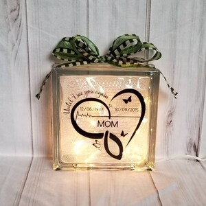 Until I See You Again- memorial- glass block