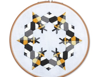 Bee embroidery kit (Bzzzzzz) — Beginner, Easy Stitching DIY Craft Set with hoop