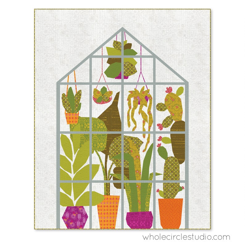 Greenhouse Pattern Greenhouse Garden Quilt Pattern Bundle — Modern Quilt, Foundation Paper ...