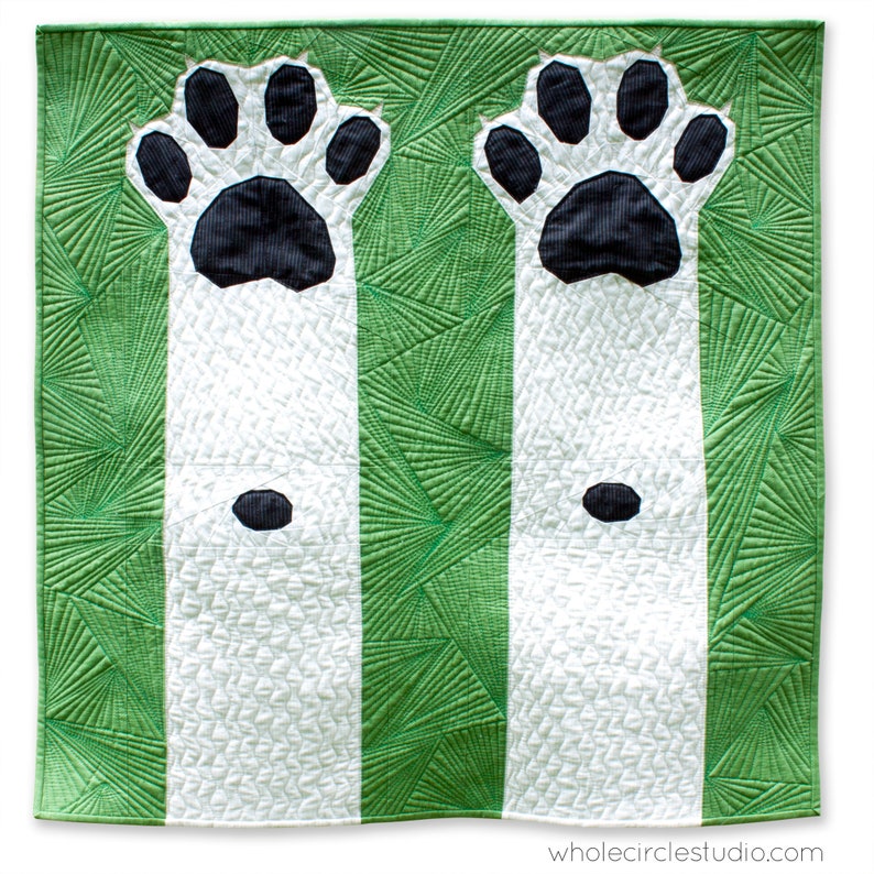 Dog Cat Quilt Pattern. Paws Up Modern Quilt. PDF Download. Etsy