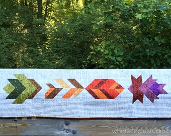 Leaf / Autumn / Thanksgiving quilt. Leaf Peepers quilt pattern. PDF instructions only. Table Runner, Wall Quilt or Mini Quilt.